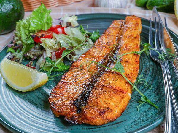 Bazar - Стейк из лосося на мангале