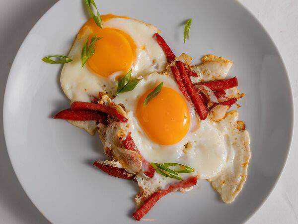 Галушка - Яичница с колбасой