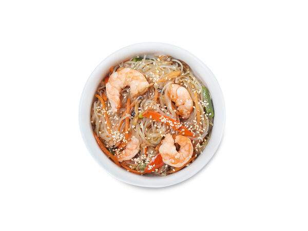 Imperator Food - Креветки под устричным соусом с лапшой фунчоза