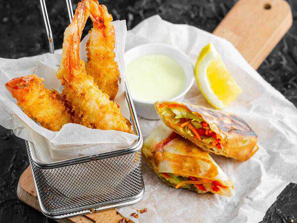 Pizza il gusto - Тигровые креветки и спринг-ролл