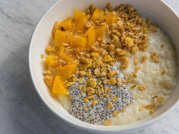 Кристалл - Семена чиа, персик в собственном соку, тропические мюсли