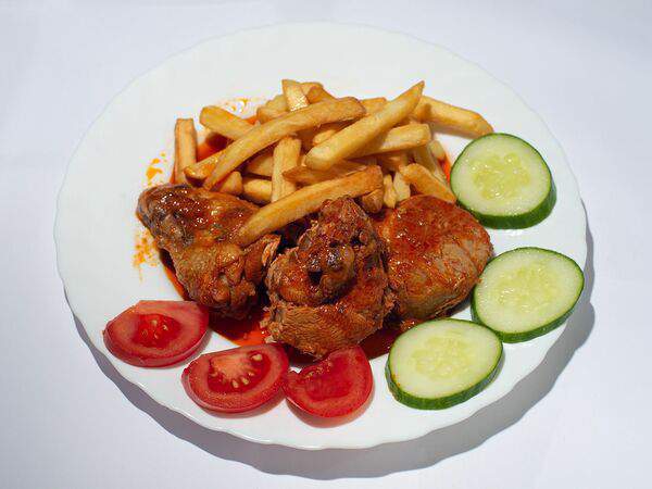 Тандыр - Жареная курица с картофелем фри