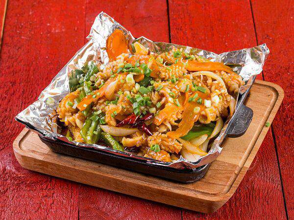 Девять драконов - Кальмар на шипящей сковороде