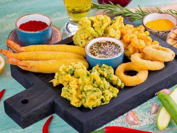 Кафе Nебо - Ассорти морепродуктов в темпуре