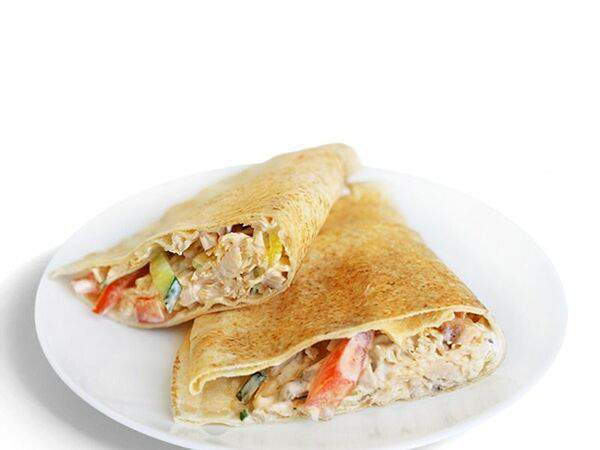 People's food - Пита с салатом из курицы