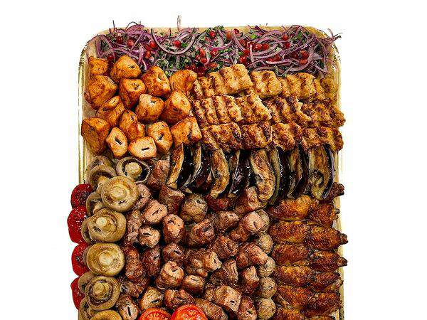 Две печи - Шашлычный набор на подносе №10