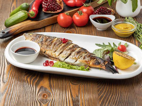 Белуга - Сибас на углях