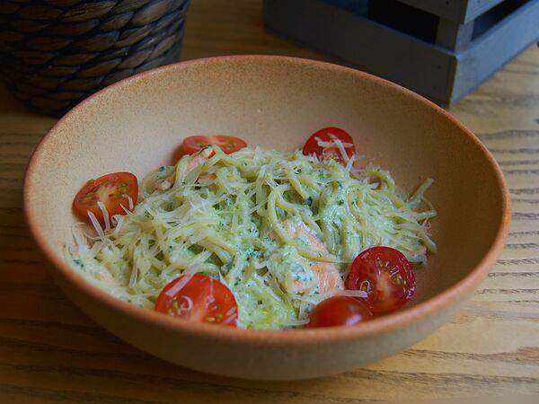 Кофейня Pankoff Bakery - Паста с сёмгой и шпинатом