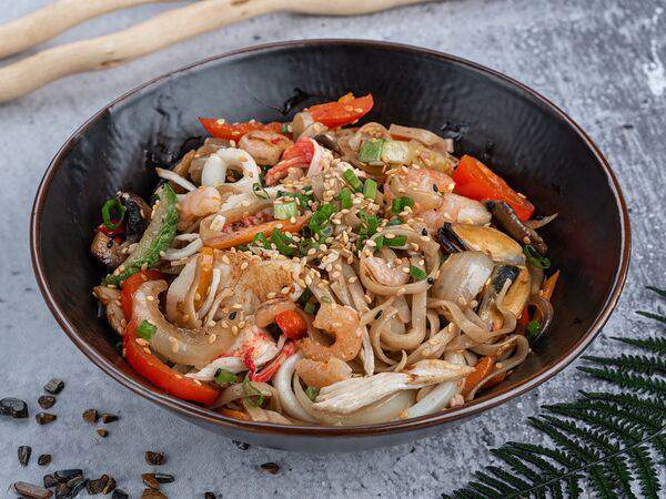 Мушу - Вок Лапша с морепродуктами