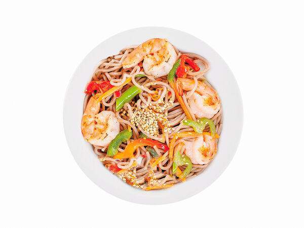 Ping Pong - Креветки с гречневой лапшой