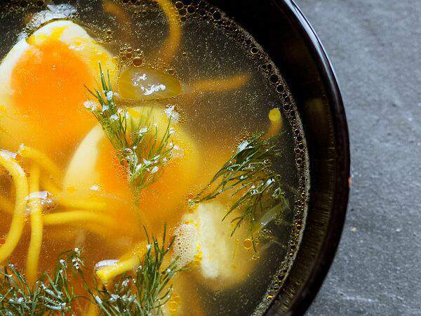 Культура - Домашняя куриная лапша с фрикадельками