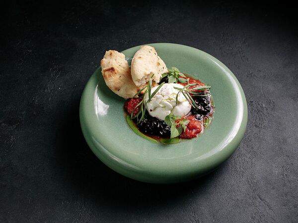 Цукини - Салат с сыром буррата