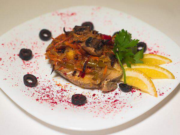 Good обед - Стейк трески с овощами