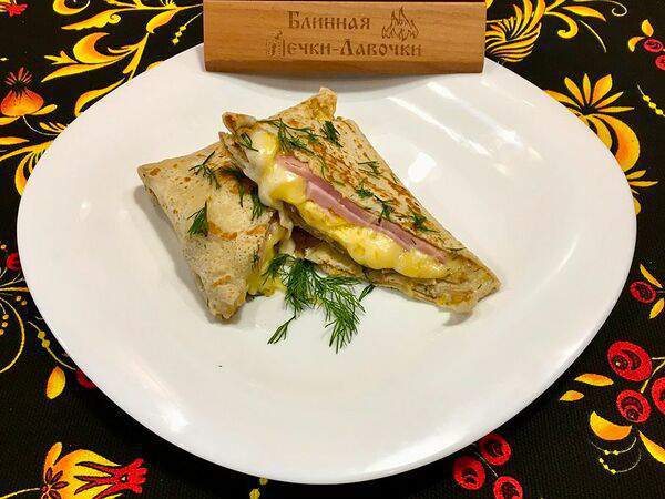 Блинная Печки-Лавочки - Блин с ветчиной и сыром