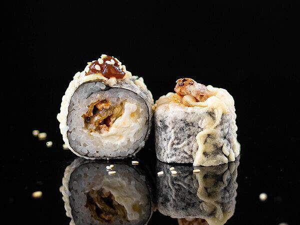 Cити ролл - Ролл с угрём и сыром темпура