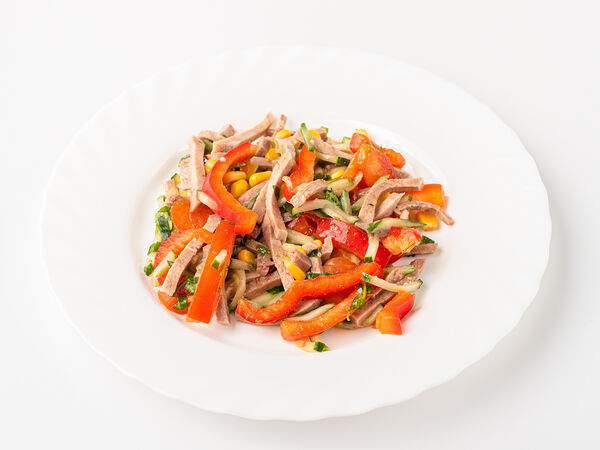 Бахетле - Салат с языком и аджикой