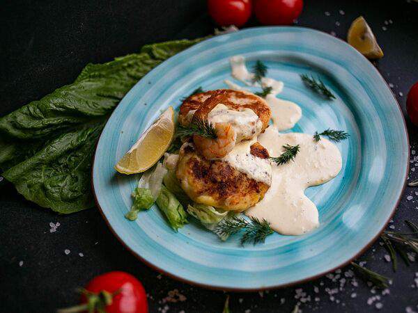 Кафе Арабелла - Котлета из лосося и судака с картофельным драником