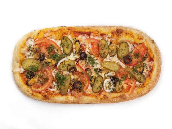 Дома Пицца - Океан пиццетта с кальмаром и мидиями