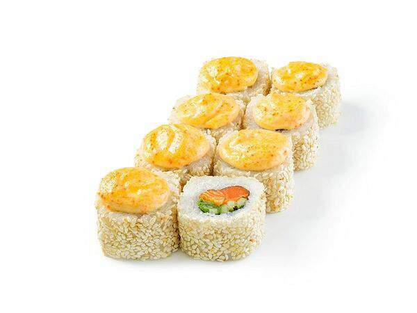 Gimme rolls - Запеченный спайси-ролл с лососем