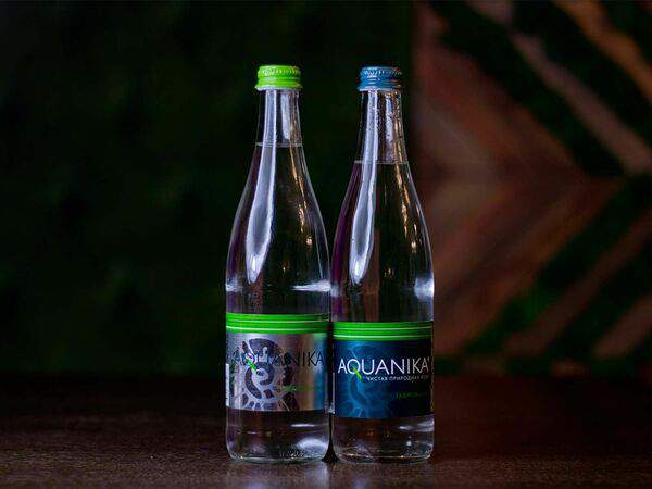 Алазани - Вода Aquanika с газом