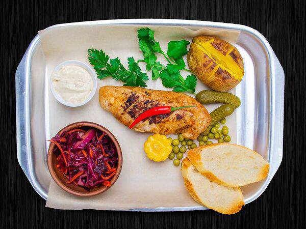 Мясо - Филе индейки на гриле с гарниром