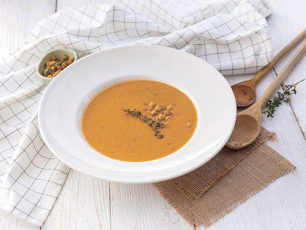 Табаско fit - Крем-суп из овощей с попкорном из нута