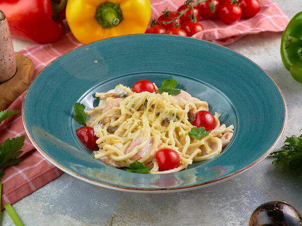 Ачарули - Лагмани с ветчиной и грибами