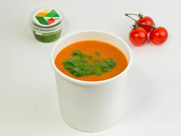 Greenbox - Томатный суп с соусом песто