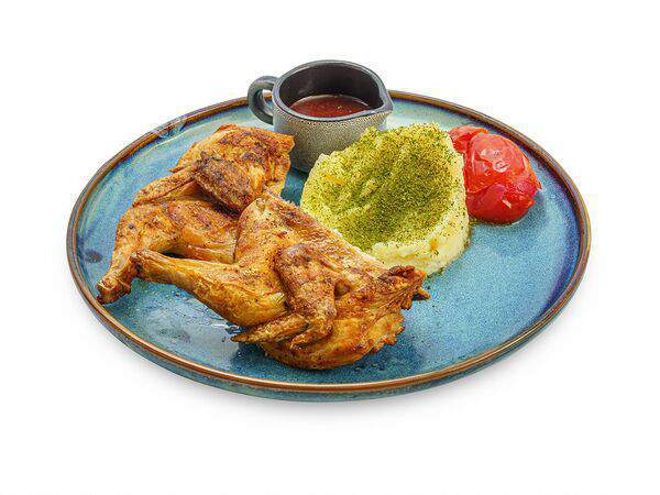 Ресторан Яр - Цыпленок табака с картофельным пюре