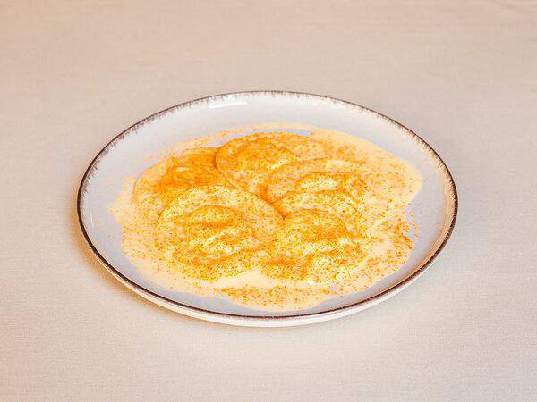 Беллуччи - Равиоли с лимоном, рикоттой и пудрой из вяленых томатов