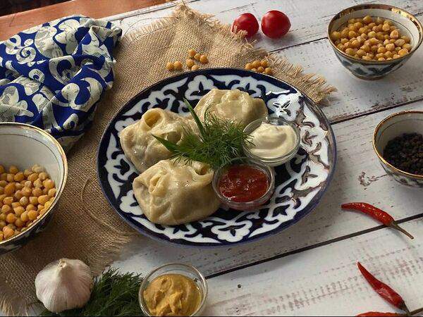 Лагман - Манты с рубленым мясом барашка