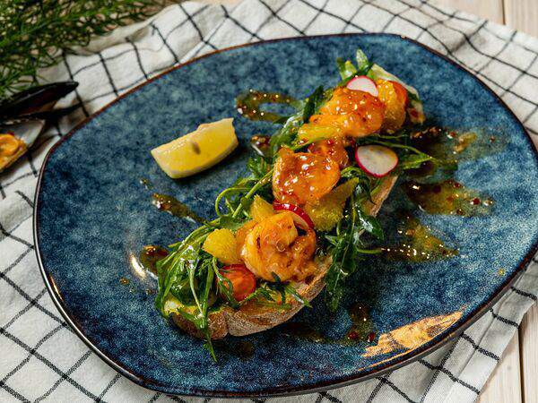 Гастромаркет The Eda - Брускетта Креветка-манго