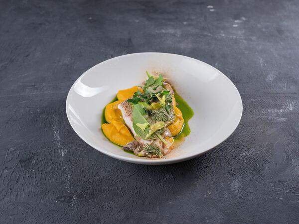 Царское село - Судак, соус из подберезовиков и белых грибов