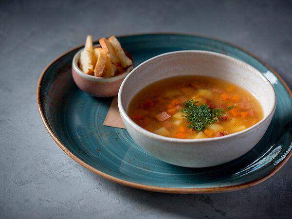 Ткемали - Гороховый суп с копченостями