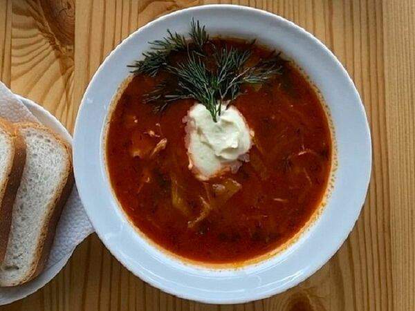 Тарелка - Борщ красный