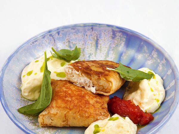 Маммас - Блинчики с цыпленком и шампиньонами