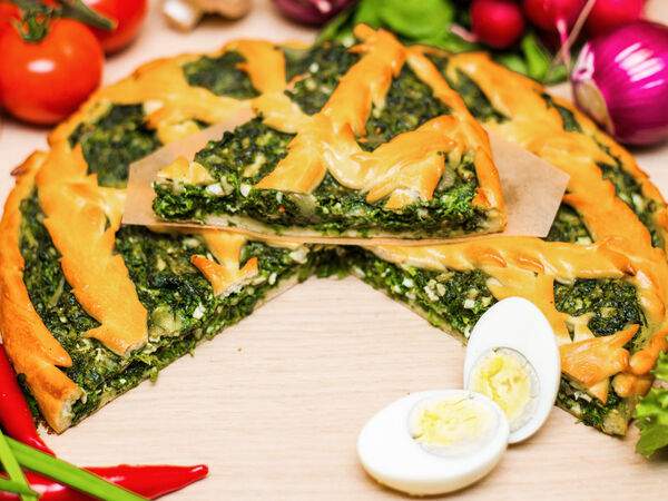 Яблочный пирог - Пирог со шпинатом