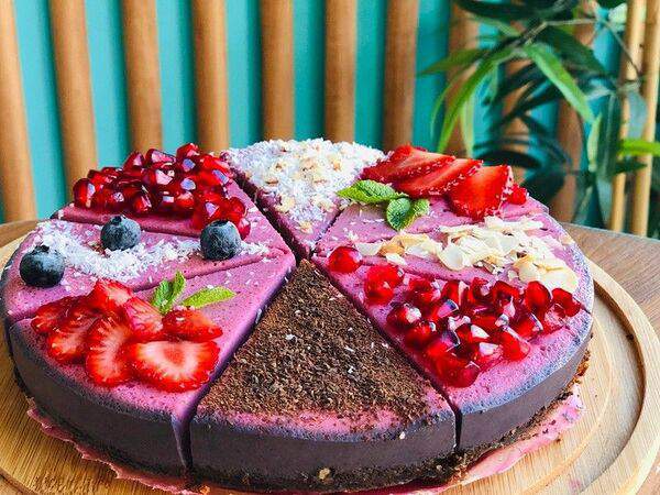 Кофейня Зеленая Улица - Гранатовый тарт Vegan