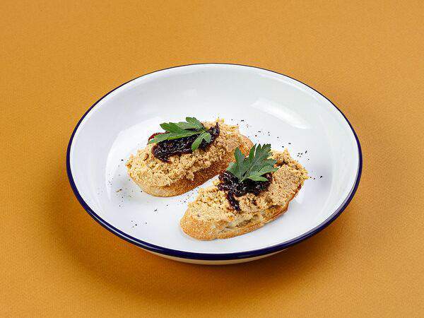 Лось Бистро - Брускетта с утиным паштетом