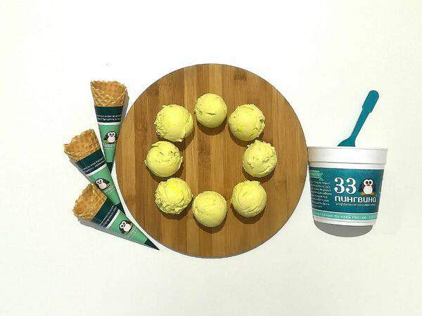 33 пингвина - Мороженое Банан с L-карнитином Organic Bar