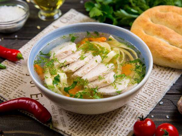 Шашлык Hits - Суп с лапшой и курицей гриль