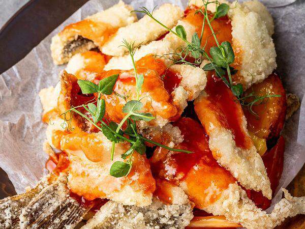 Фиши - Камбала в кисло-сладком соусе