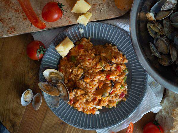 LIL KITCH - Ризотто с Мидиями под соусом Сальса