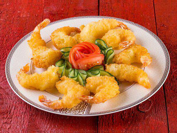 Девять драконов - Королевские креветки в кляре