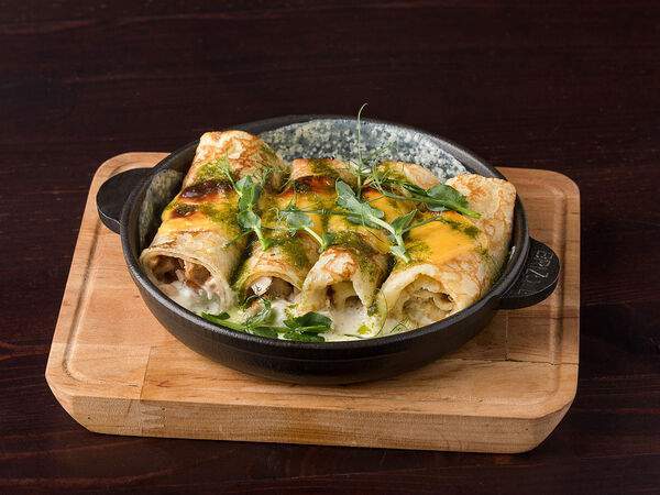 Территория - Блинчики с курицей и беконом