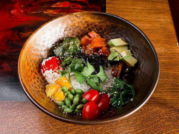 Рамен с уткой - Поке с креветками