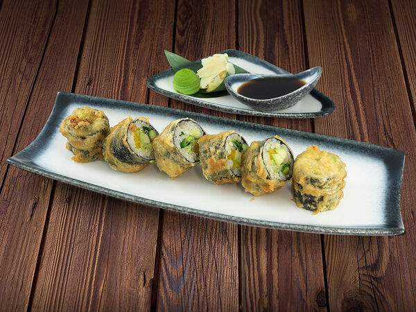 Тук-тук панда - Тёплый ролл с овощами и трюфельным юдзу