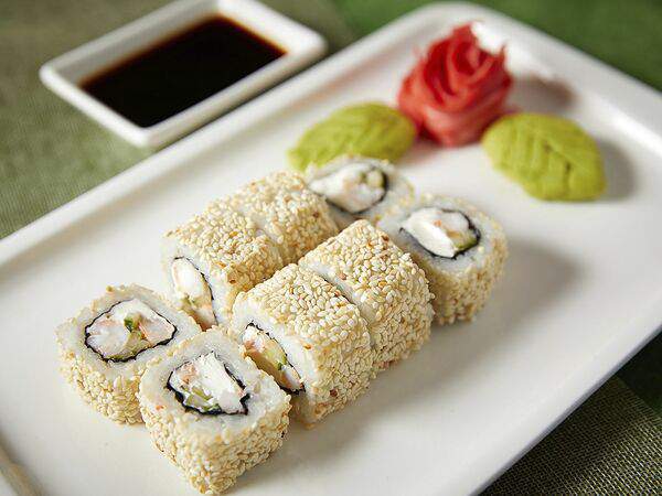 Штаны - Ролл с креветкой и кунжутом