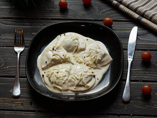 Пельмения - Равиоли с белыми грибами и сыром Таледжио
