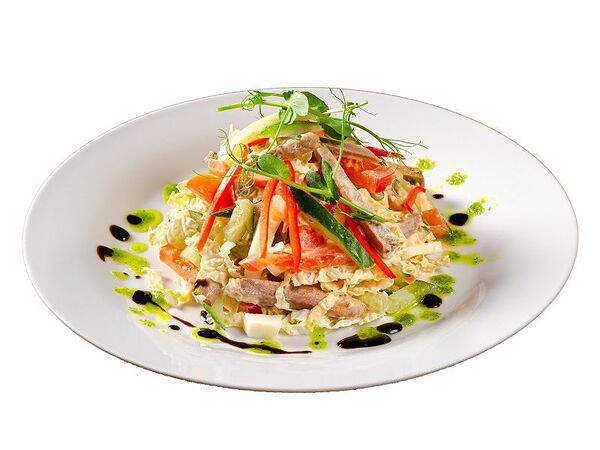 Гриль бутыль - С языком и овощами